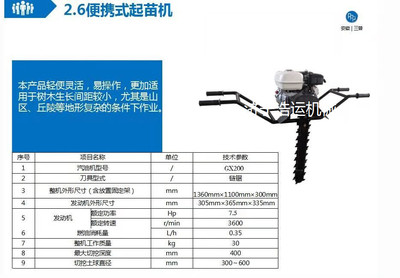 優質耐用大馬力汽油合金鏈條式挖樹機 果樹綠化樹種植移栽的得力助手
